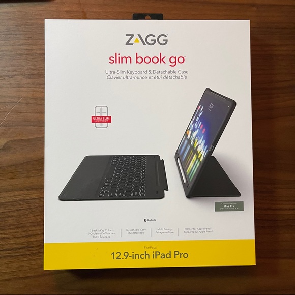 SLIM GO ZAGG KEYBOARD FOR GEN 3&4 IPAD PRO 12.9 - Picture 5 of 12